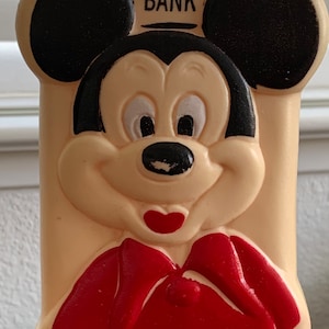 Mickey Mouse Coin Bank Walt Disney Prod. Rare Vintage 1960s Mickey Mouse Coin Bank Walt Disney Prod.