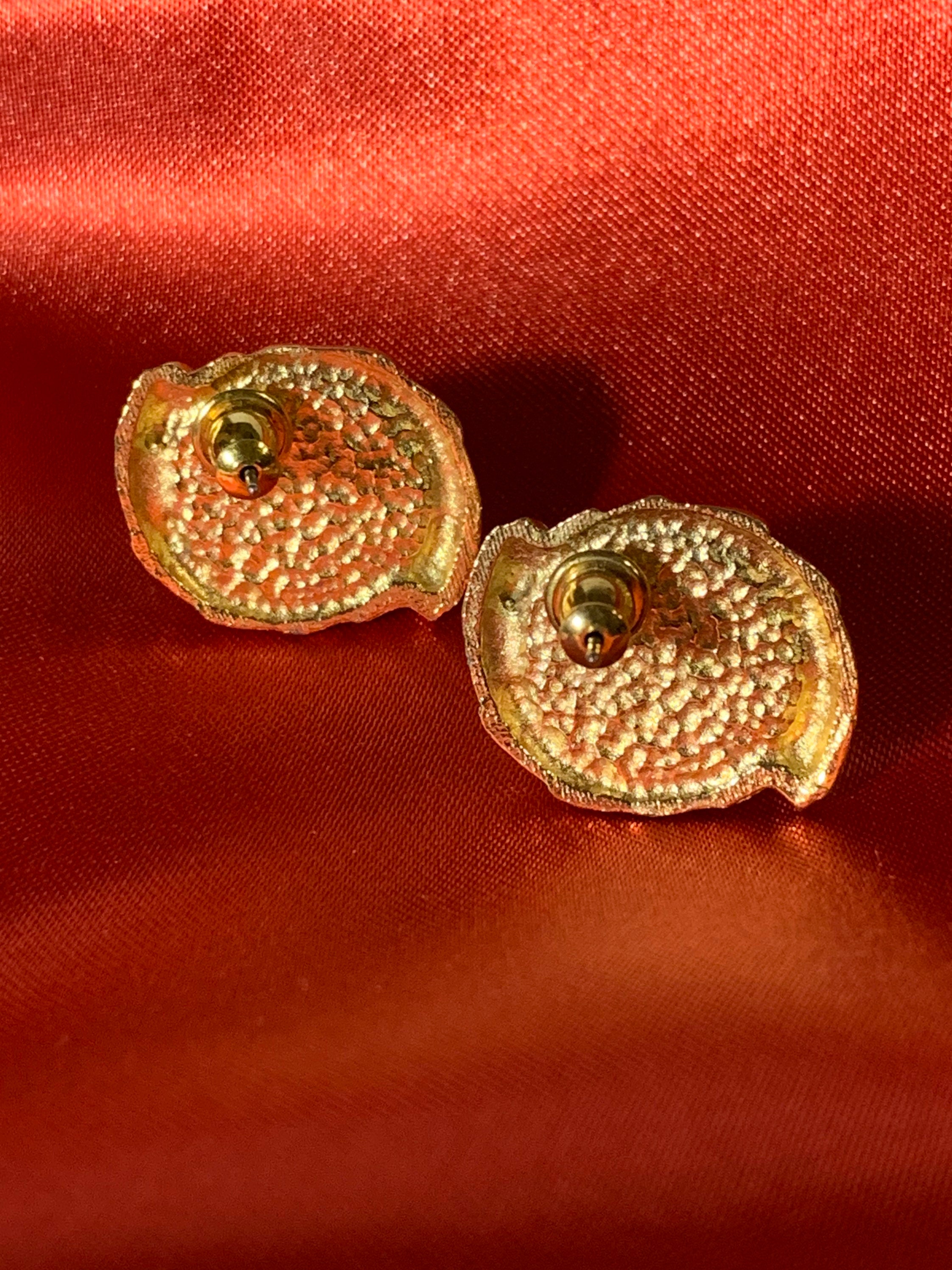 1980s Art Deco Style Costume Jewelry Earrings Pearl and Gold Etsy