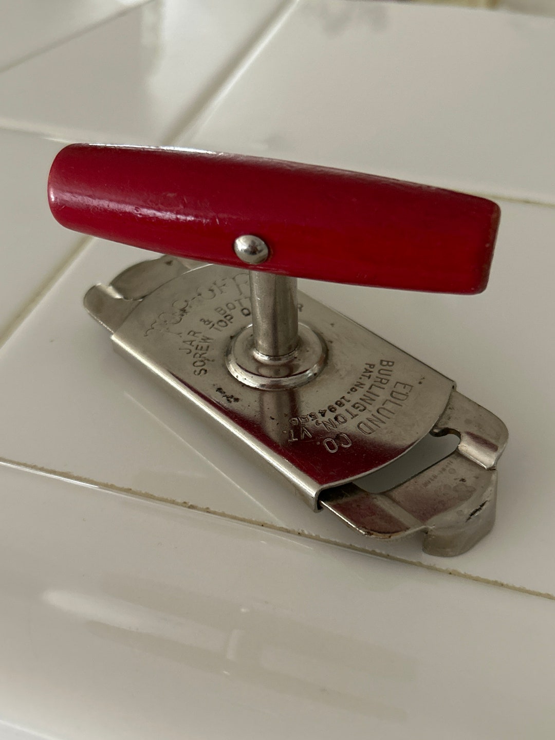 Vintage Top off Jar and Bottle Opener Edlund Co. Stainless Etsy