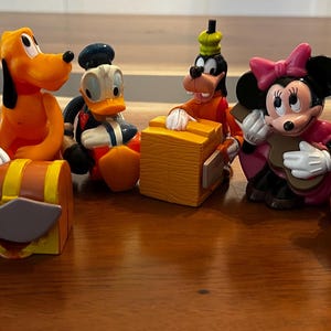 Vintage 1980s Disney Happy Meal Toys Gumball Dispensers includes 8 figures as shown in pics