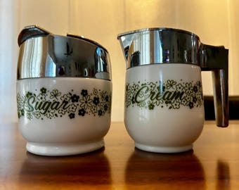 VTG Carlton Walking Ware Lustre Pottery Sugar Creamer Set
