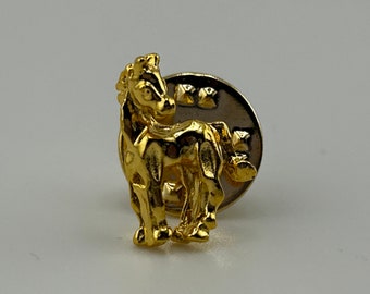Horse pin, gold tone, 1980s new old Stock Vintage.