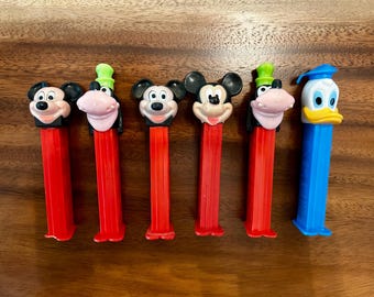 希少な廃盤ディズニーPEZディスペンサー、ミッキーマウス、スクルージ