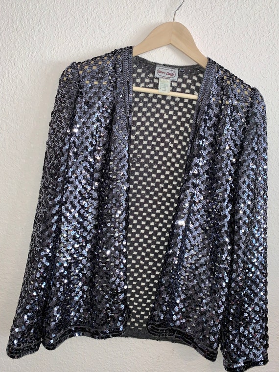 Three Flaggs California Vintage Sequins Cardigan G
