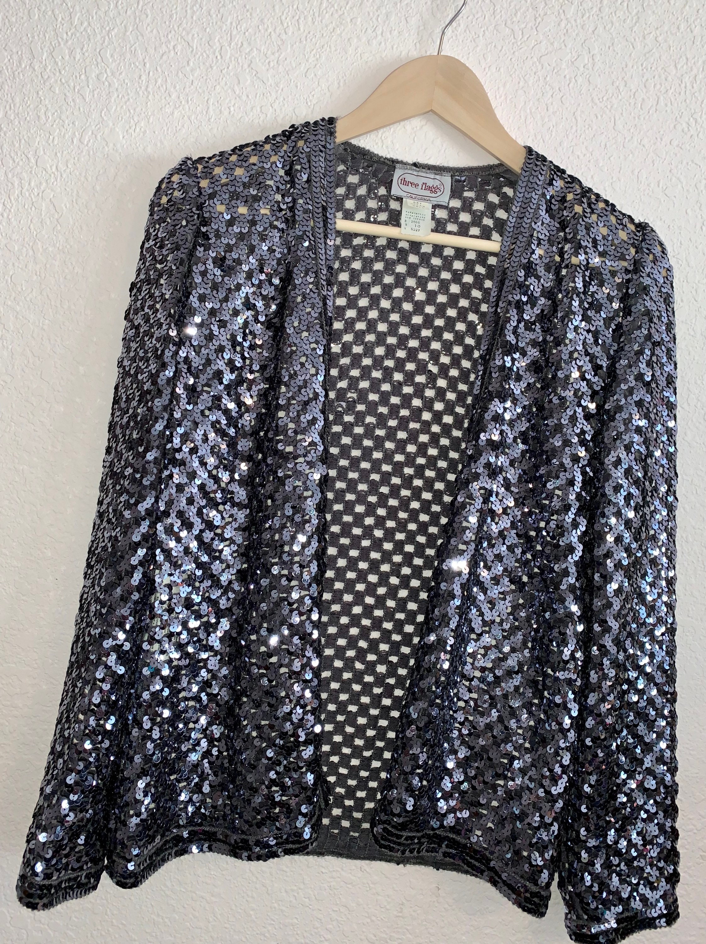 Sequin Cardigan - Etsy
