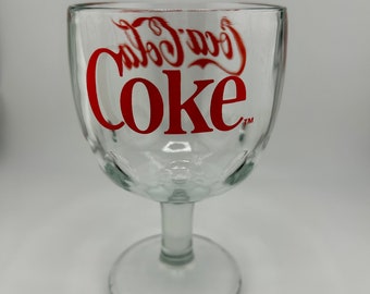 Vintage Coca Cola Coke Goblet/Glass 16oz