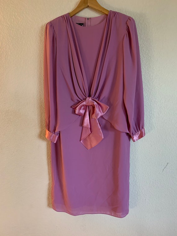 Ursula of Switzerland Pink Dress with Satin Bow