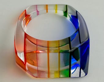 Vintage 1970s lucite ring size 8 3/4 new old stock