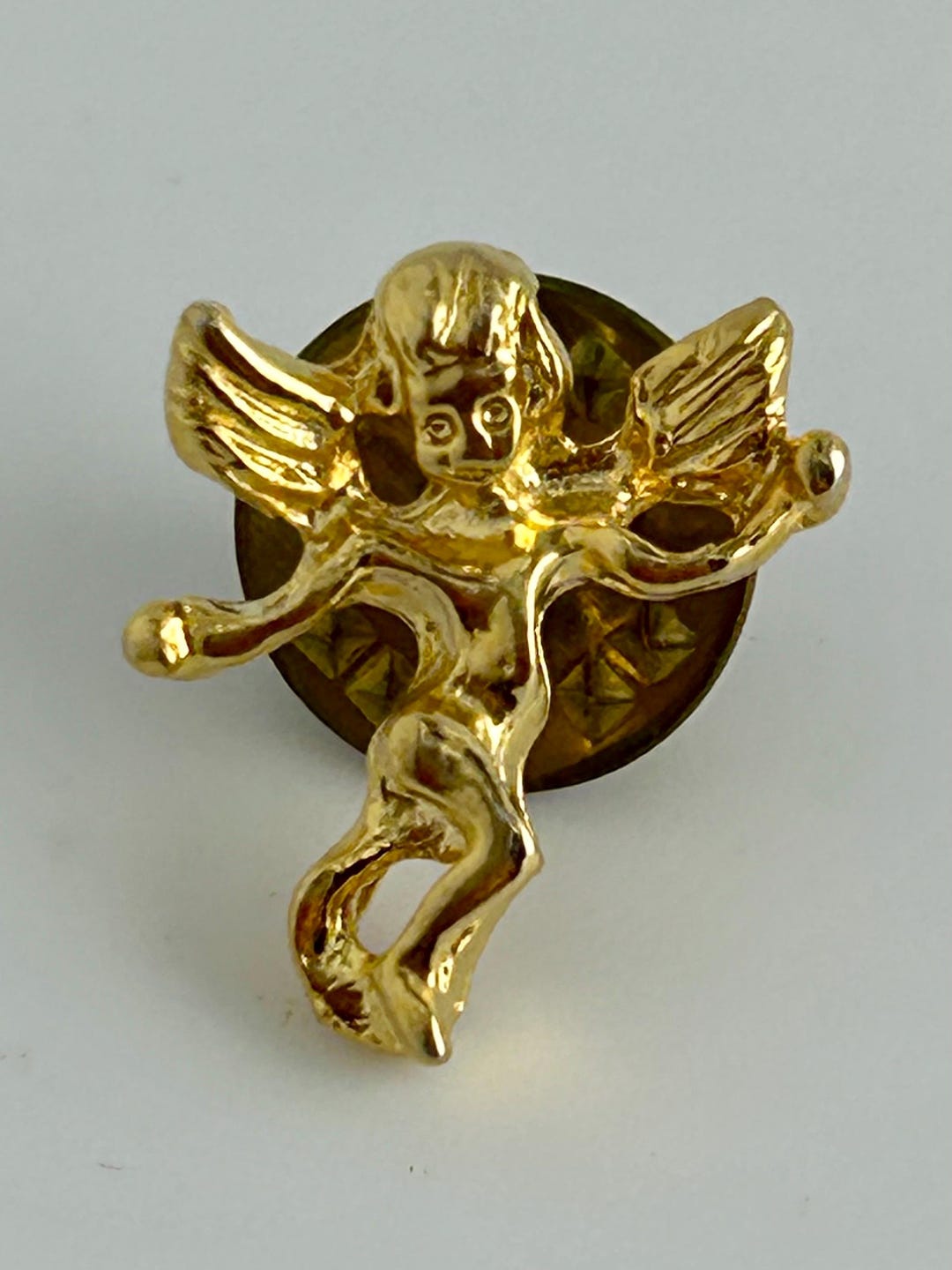 Vintage Angel Pin Gold Tone - Etsy