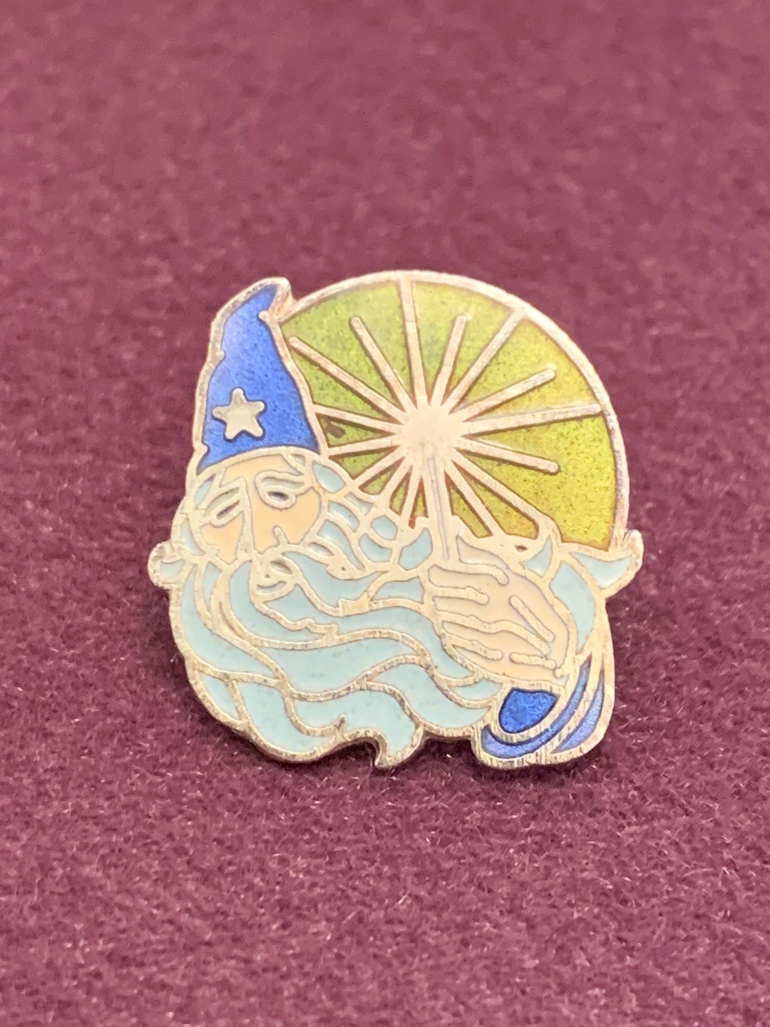 Merli Pin Merlin Enamel Pin Silver Tone Rare Vintage 1980s New Old Stock - Etsy