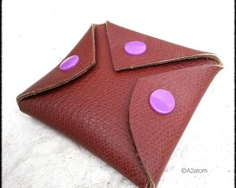 Leather wallet Brown genuine cowhide