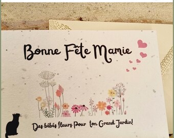 "Happy Grandma's Day" plantable card /gift card/Happy Grandma's Day /sowing card/syabulle