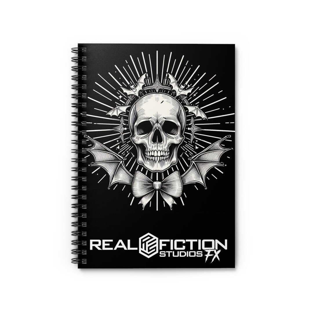 The Dandy Skull Spiral Notebook Ruled Line Etsy