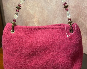 boiled wool purse