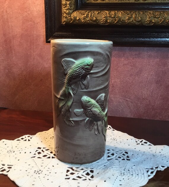 Royal Copley Vase Vintage Koi Fish Vase Koi Fish Home Decor Etsy