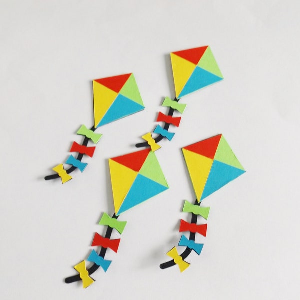 Flying Kites Papercaft Embellishments Toys Scrapbooking Ephemera Kite Card Making Toppers Journal Accents Craft Supplies