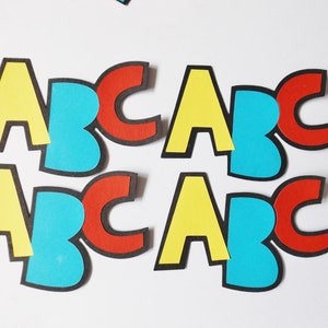 Adornos educativos del alfabeto, manualidades en papel, fabricación de tarjetas ABC, adornos para álbumes de recortes, decoraciones de tarjetas efímeras, suministros artesanales