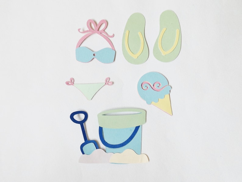 Holiday Beach Papercraft Embellishments Summer Scrapbooking Card Holiday Beach Papercraft Embellishments Summer Scrapbooking Card