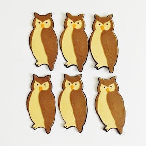 Adornos de papel con búhos del bosque, adornos para álbumes de recortes, tarjetas, adornos para diarios, material para manualidades