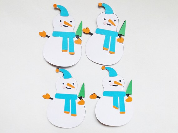 Download Snowmen Christmas Winter Papercraft Embellishments Holiday Etsy PSD Mockup Templates