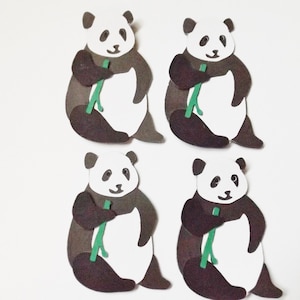 Panda, animali selvatici, decorazioni in carta, album, decorazioni effimere, decorazioni per biglietti, decorazioni per diari, decorazioni fustellate, accessori per l'artigianato