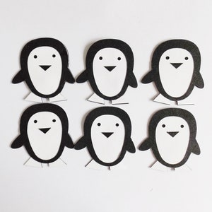 Adornos de papel con forma de pingüino para scrapbooking de animales, efímeras, tarjetas con forma de pingüino, adornos para diarios de tarjetas, decoraciones, suministros para manualidades