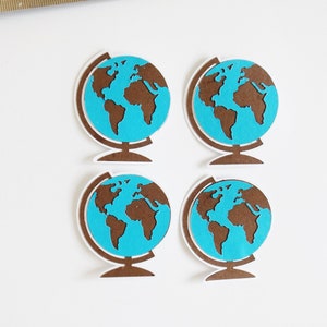 Globi del mondo, decorazioni in carta, viaggi, scrapbooking, effimeri, mappe, biglietti, decorazioni per diari, articoli per biglietti