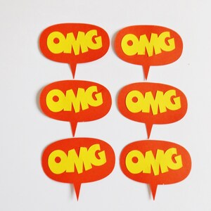 OMG Tekst Tekstballon Gevoelens Papercraft Versieringen Scrapbooking Tijdelijke Kaart Toppers Accent Decoraties Ambachtelijke Benodigdheden