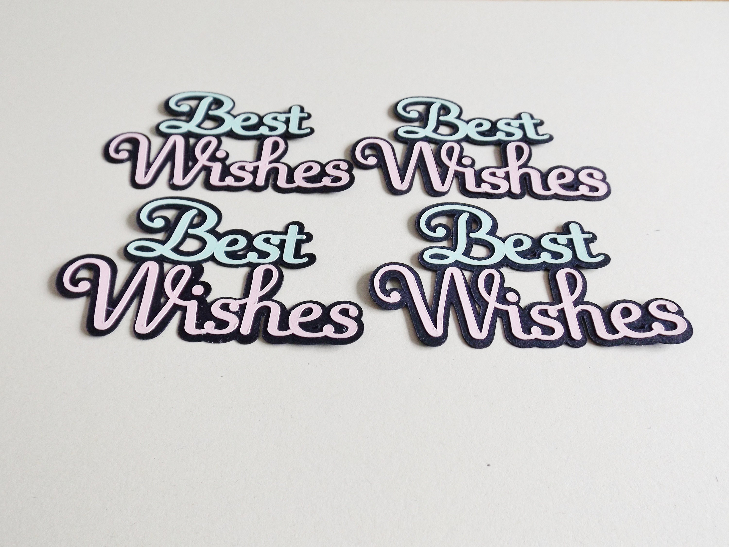 Best Wishes Sentiments Papercraft Embellishments Phrases - Etsy