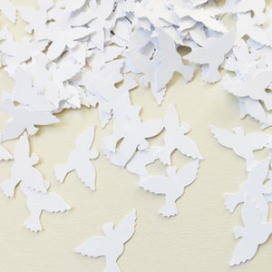 White Doves Paper Craft Embellishments Confetti Birds Scrapbooking Ephemera Card Making Toppers Party Decorations Craft Supplies image 5