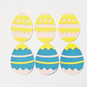 Formas de huevos de Pascua, manualidades de papel, adornos, primavera, Pascua, scrapbooking, efímeras, fabricación de tarjetas, adornos, decoraciones para niños, suministros para manualidades