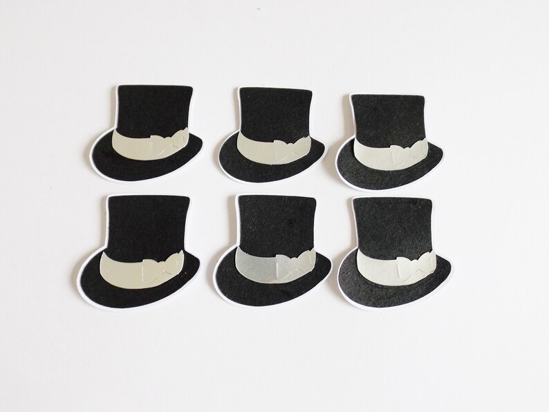 Top Hats Papercraft Embellishments Occassions Scrapbooking Ephemera Clothing Card Making Toppers Decorations Card Craft Supplies image 6