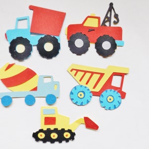 Camions Diggers Construction Papercraft Embellissements Transport Scrapbooking Ephémère Décoration pour cartes Accessoires de journal Fournitures créatives pour enfants