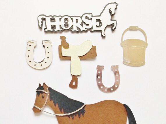 Horse /& Pony Embellishments Equestrian Scrapbook Card Making Toppers Paper Craft