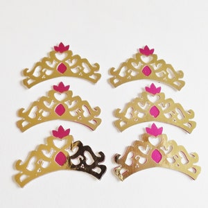 Adornos de papel para tiaras, álbumes de recortes de cuentos de hadas, efímeras, coronas de princesas, adornos para tarjetas, acentos para diarios, suministros para manualidades