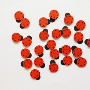 Coccinelle in miniatura Abbellimenti di carta Coccinelle Scrapbooking Ephemera Creazione di biglietti Toppers Decorazioni per diari Forniture per biglietti