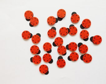 Ladybirds Miniature Papercraft Embellishments Ladybugs Scrapbooking Ephemera Card Making Toppers Journal Decorations Card Craft Supplies