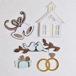 Mariages Créations en papier Embellissements Fiançailles Scrapbooking Ephémères Fabrication de cartes Décorations d'anniversaire pour journaux Fournitures créatives