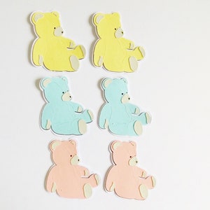 Ours en peluche, décorations en papier, jouets pour bébés, décorations pour cartes, accessoires de scrapbooking, décorations de décorations en éphémères