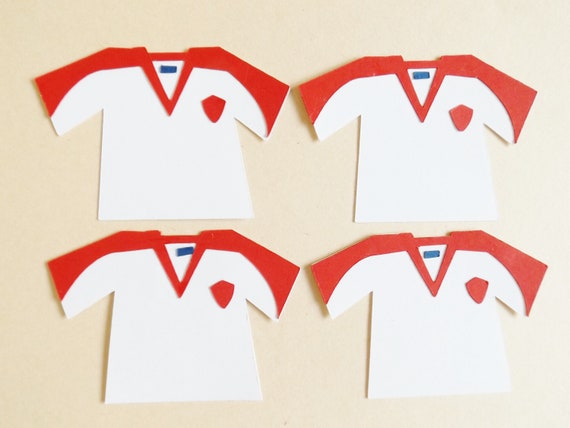 Voetbalshirts Papercraft versieringen Sport Scrapbooking Ephemera