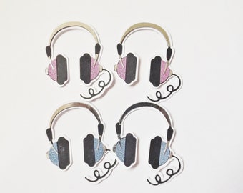 MagiDeal 2 pcs Mini drahtlose Kopfhörer Headset Ohrhörer Zubehör für 1:12 Puppenhaus Puppenstube Dekoration 1,5 x 1,6 cm aus Kunststoff