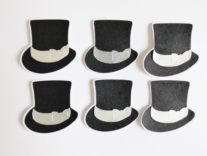 Top Hats Papercraft Embellishments Occassions Scrapbooking Ephemera Clothing Card Making Toppers Decorations Card Craft Supplies image 2