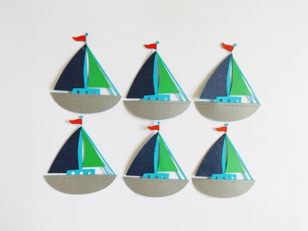 Sailboats Nautical Papercraft Embellishments Yatching Scrapbooking