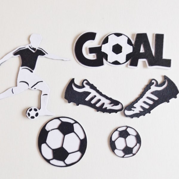 Football Papercraft Sport Embellissements Football Scrapbook Ephemera Carterie Toppers Scrapbooking Artisanat Fournitures