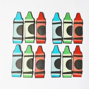Lápis de cera escolar, enfeites para artesanato, cartões educativos, lápis, scrapbooking, decorações efêmeras, materiais de artesanato