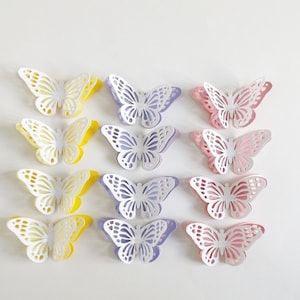 Schmetterling Papercraft Verzierungen Scrapbooking Ephemera Elegante Schmetterlinge Kartenherstellung Toppers Journal Dekorationen Karte Bastelbedarf