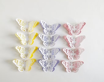 Butterfly Papercraft Embellishments Scrapbooking Ephemera Elegant Butterflies Card Making  Toppers Journal Decorations Card Craft Supplies