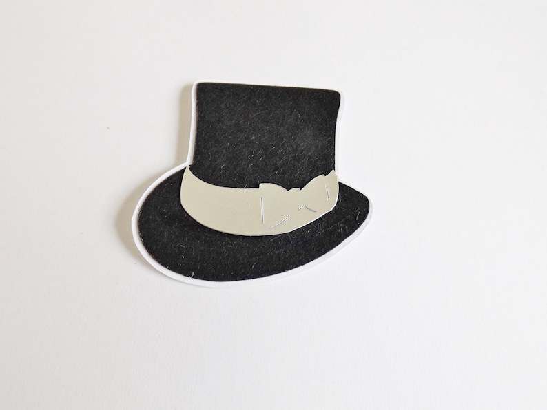 Top Hats Papercraft Embellishments Occassions Scrapbooking Ephemera Clothing Card Making Toppers Decorations Card Craft Supplies imagem 3