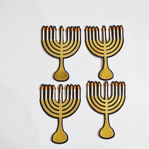 Menorah symboles juifs Papercraft embellissements bougies Scrapbook éphémères fabrication de cartes décorations de journal carte fournitures d'artisanat