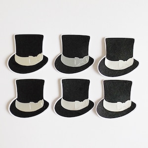 Top Hats Papercraft Embellishments Occassions Scrapbooking Ephemera Clothing Card Making Toppers Decorations Card Craft Supplies imagem 1